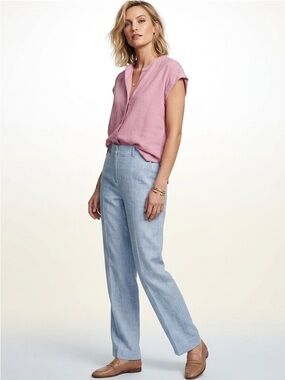Banana Republic Sleeveless V-Neck Top in Dusty Pink Size Extra Small